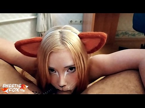 ❤️ Kitsune هن جي وات ۾ ڊڪ ۽ ڪم نگل ❤️ مقعد وڊيو